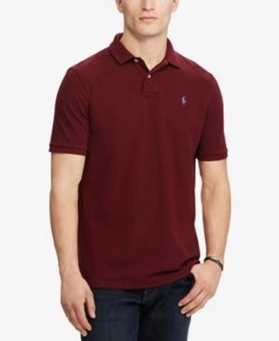 Shop Polo Ralph Lauren Men's Classic Fit Cotton Mesh Polo In Fall Burgundy