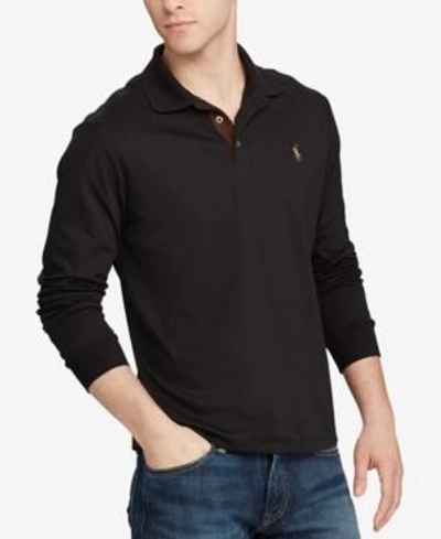 Shop Polo Ralph Lauren Men's Classic-fit Long Sleeve Soft-touch Polo In Polo Black