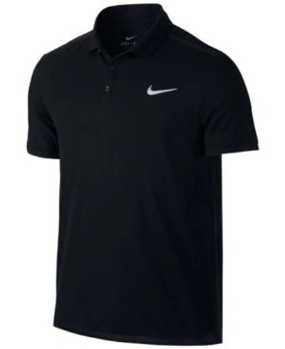 Shop Nike Court Dry Advantage Tennis Polo In Black/white