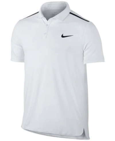 Shop Nike Court Dry Advantage Tennis Polo In White/black