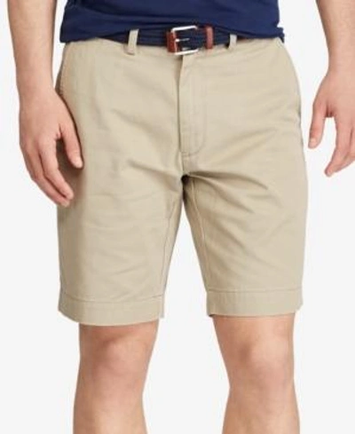 Shop Polo Ralph Lauren Men's 9.5" Classic-fit Flat-front Chino Shorts In Hudson Tan