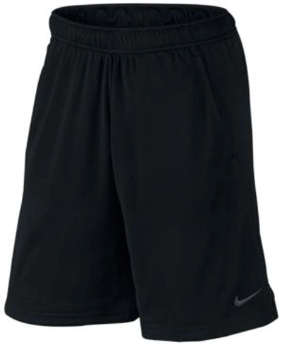 Shop Nike Men's 9" Dri-fit Mesh Training Shorts In Black