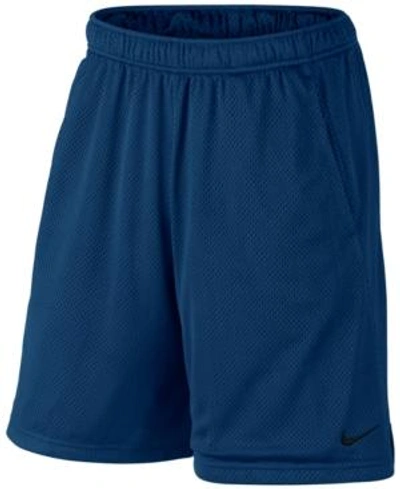 Shop Nike Men's 9" Dri-fit Mesh Training Shorts In Blue