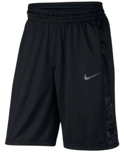 Shop Nike Men's Dri-fit 3-point Basketball Shorts In Black