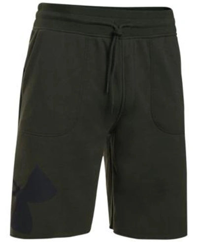 Shop Under Armour Men's 10" Rival Fleece Sweat Shorts In Olive