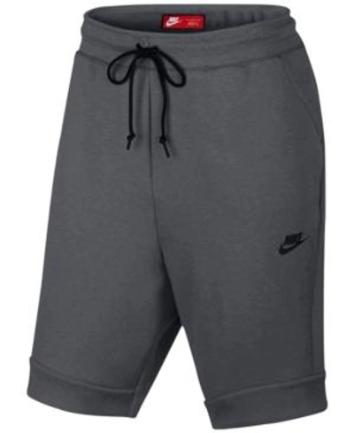 Shop Nike Men's Tech Fleece Shorts In Carbon Heather