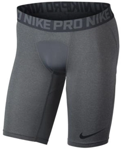 Shop Nike Men's Pro Dri-fit Compression Shorts In Carbon Heather