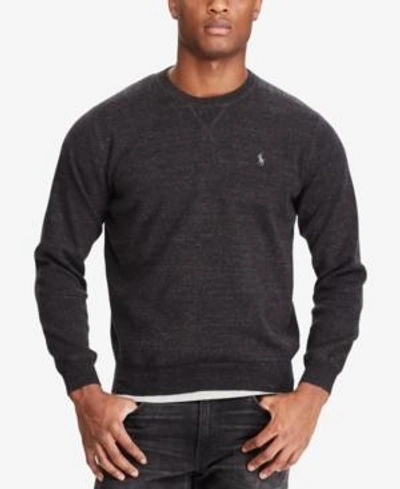 Shop Polo Ralph Lauren Men's Crew-neck Sweater In Polo Black Heather