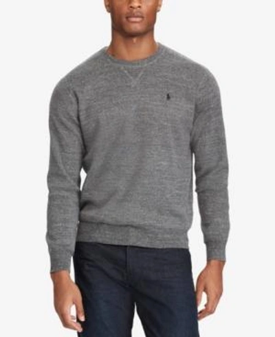 Shop Polo Ralph Lauren Men's Crew-neck Sweater In Sierra Grey Heather