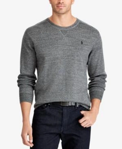 Shop Polo Ralph Lauren Men's Big & Tall Crew-neck Sweater In Sierra Grey Heather