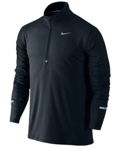 Shop Nike Men's Element Dri-fit Half-zip Running Shirt In Black