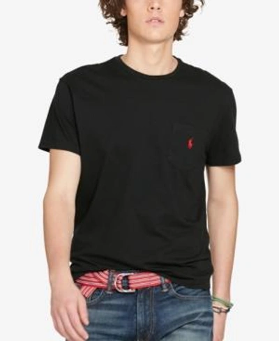 Shop Polo Ralph Lauren Men's Standard Fit Pocket T-shirt In Black