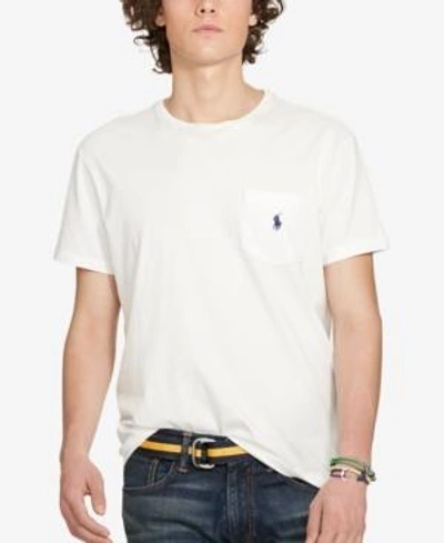 Shop Polo Ralph Lauren Men's Standard Fit Pocket T-shirt In White