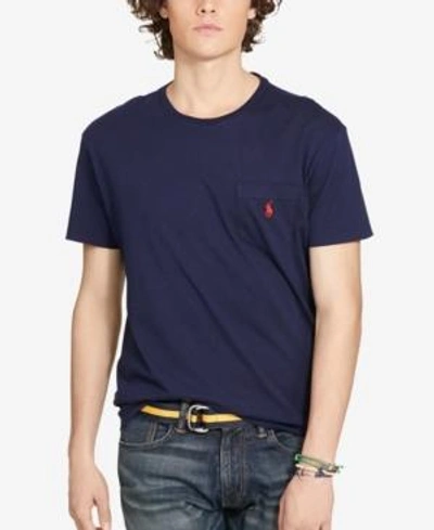Shop Polo Ralph Lauren Men's Standard Fit Pocket T-shirt In Ink