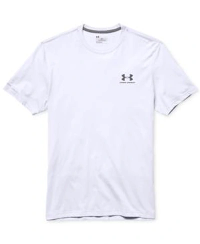 Shop Under Armour Men's Charged Cotton Short Sleeve Shirt In White