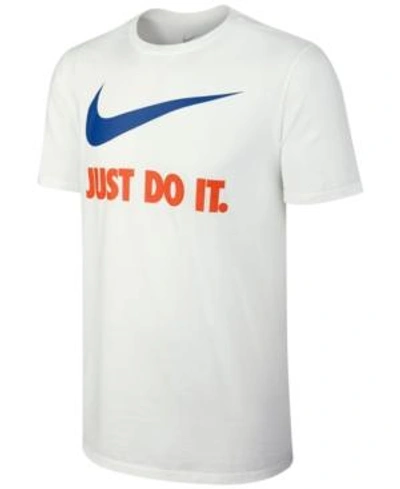 Shop Nike Men's Just Do It Swoosh T-shirt In White