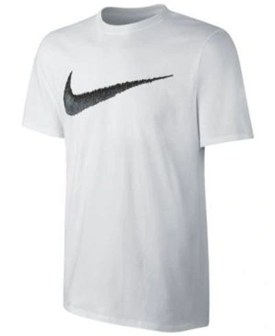 Shop Nike Men's Hangtag Swoosh T-shirt In White