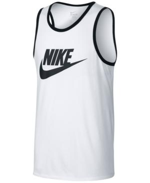 Nike Men's Sportswear Ace Logo Tank, White In White/black | ModeSens