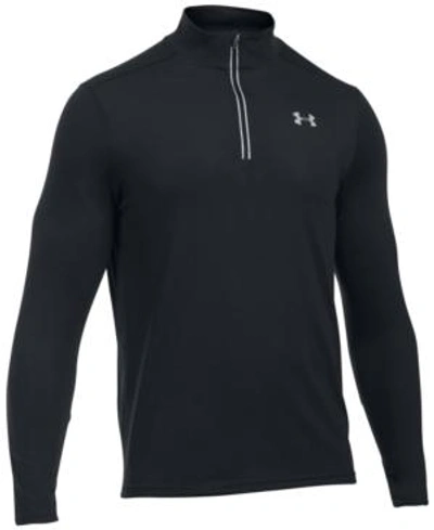 Shop Under Armour Men's Threadborne Streaker Quarter-zip Top In Black