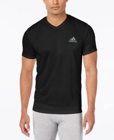 Shop Adidas Originals Adidas Men's V-neck Climalite T-shirt In Black