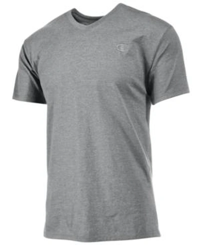 Shop Champion Men's Classic Jersey V-neck T-shirt In Oxford Gray