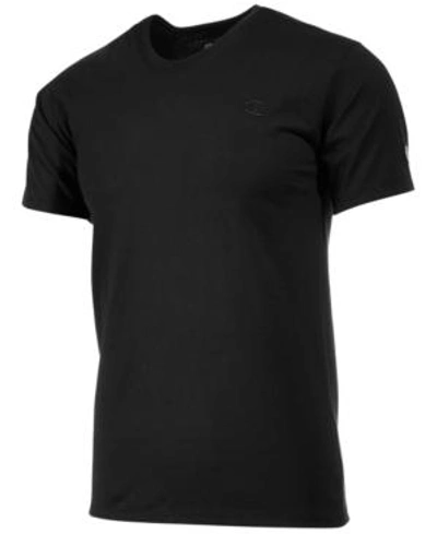 Shop Champion Men's Classic Jersey V-neck T-shirt In Black