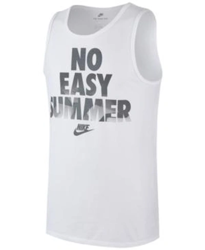 Shop Nike Men's Graphic-print Tank Top In White