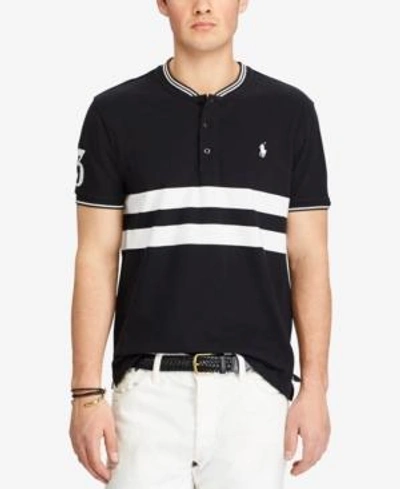 Shop Polo Ralph Lauren Men's Custom Slim Fit Featherweight Henley Shirt In Black