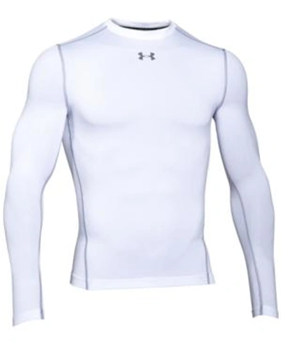 Shop Under Armour Men's Coldgear Compression Shirt In White
