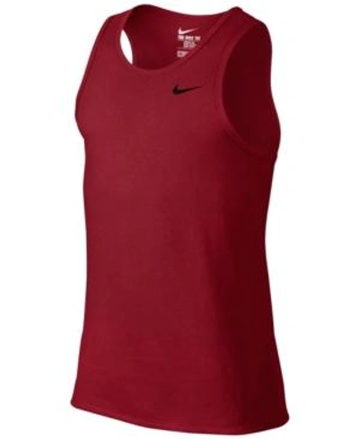 Shop Nike Men's Dri-fit Tank Top In Gym Red