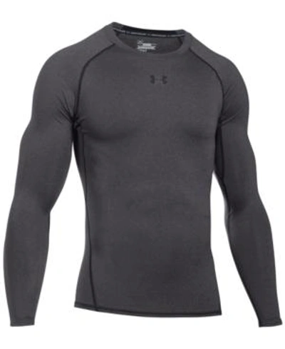 Shop Under Armour Men's Heatgear Armour Long Sleeve Compression Shirt In Dark Grey