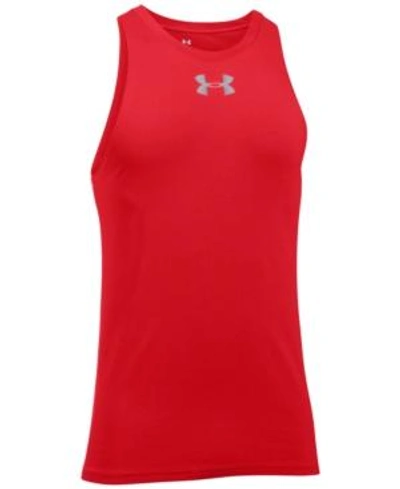 Shop Under Armour Men's Baseline Charged Cotton Tank Top In Red