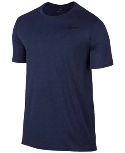 Shop Nike Men's Breathe Hyper Dry Training Top In Binary Blue/black