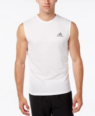 Shop Adidas Originals Adidas Men's Climalite Sleeveless T-shirt In White