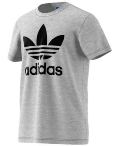 Shop Adidas Originals Adidas Men's Originals Trefoil T-shirt In Med Grey Heather