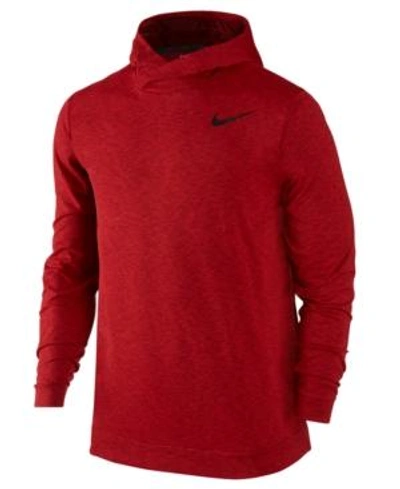 Shop Nike Men's Breathe Training Hoodie In University Red