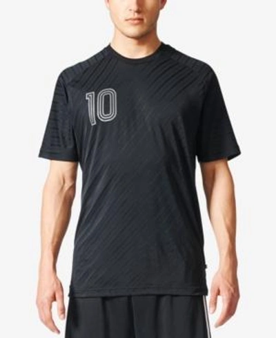 Shop Adidas Originals Adidas Men's Climalite Printed Soccer Shirt In Black