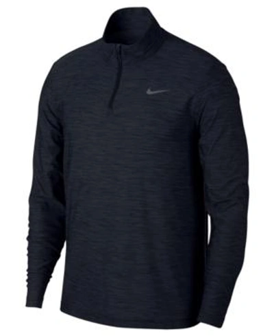 Shop Nike Men's Breathe Quarter-zip Training Top In Black