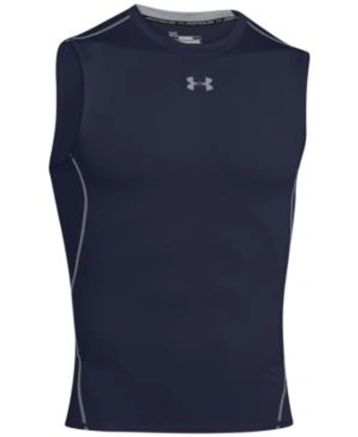 Shop Under Armour Men's Performance Compression Tank In Midnight