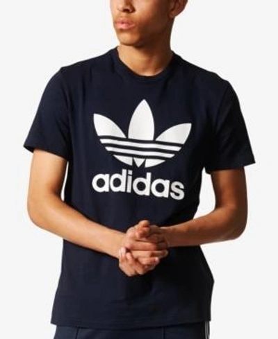 Shop Adidas Originals Adidas Men's Originals Trefoil T-shirt In Navy