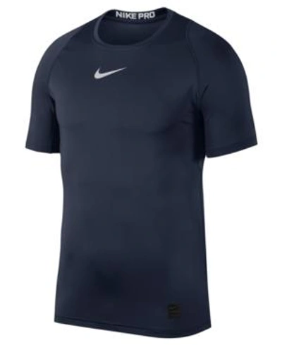 Shop Nike Men's Pro Dri-fit Fitted T-shirt In Obsidian