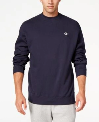 Shop Champion Men's Powerblend Fleece Sweatshirt In Navy