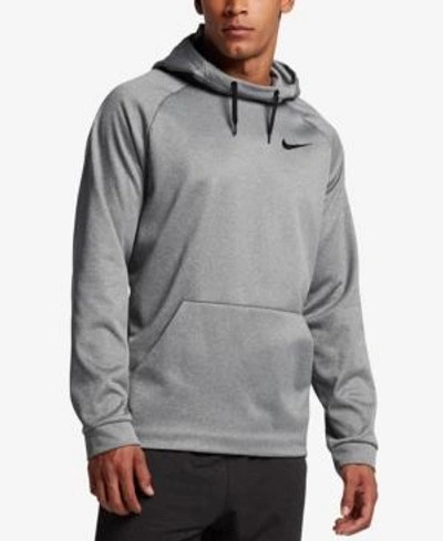 Shop Nike Men's Therma Training Hoodie In Carbon Heather