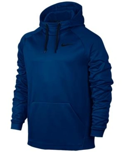 Shop Nike Men's Therma Training Hoodie In Blue Jay