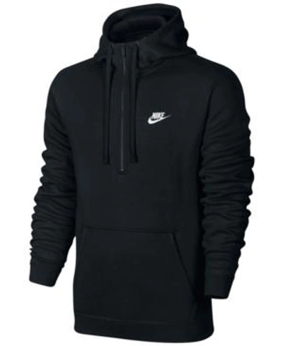 Shop Nike Men's Half-zip Hoodie In Black