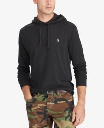 Shop Polo Ralph Lauren Men's Jersey T-shirt Hoodie In Black