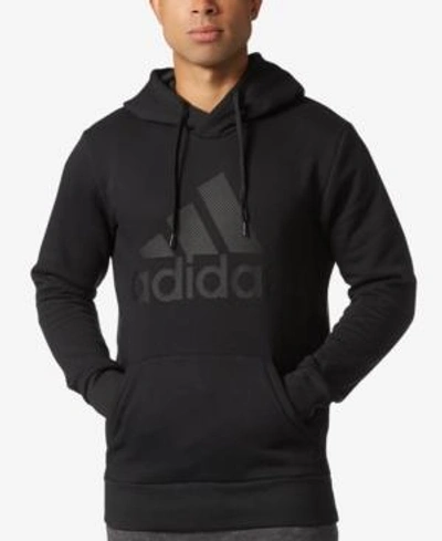 Shop Adidas Originals Adidas Men's Essentials Logo Hoodie In Black