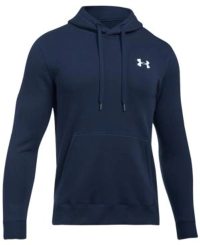 Shop Under Armour Men's Rival Hoodie In Midnight Navy