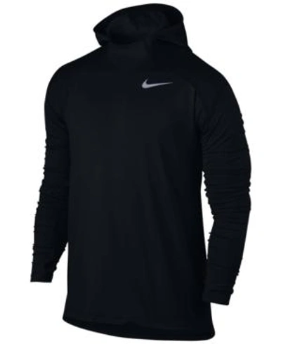Shop Nike Men's Elements Dry Running Hoodie In Black