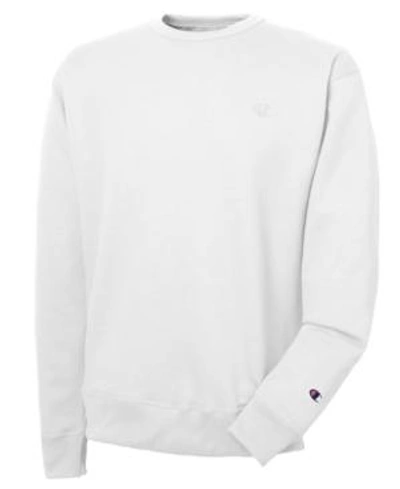 Shop Champion Men's Powerblend Fleece Sweatshirt In White